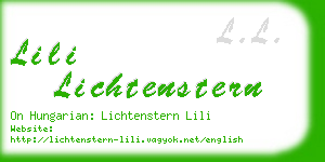 lili lichtenstern business card